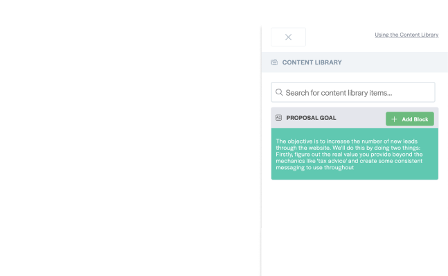 add content library section