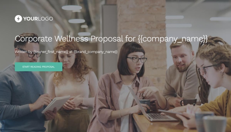 Corporate Wellness Proposal Template Slide 1