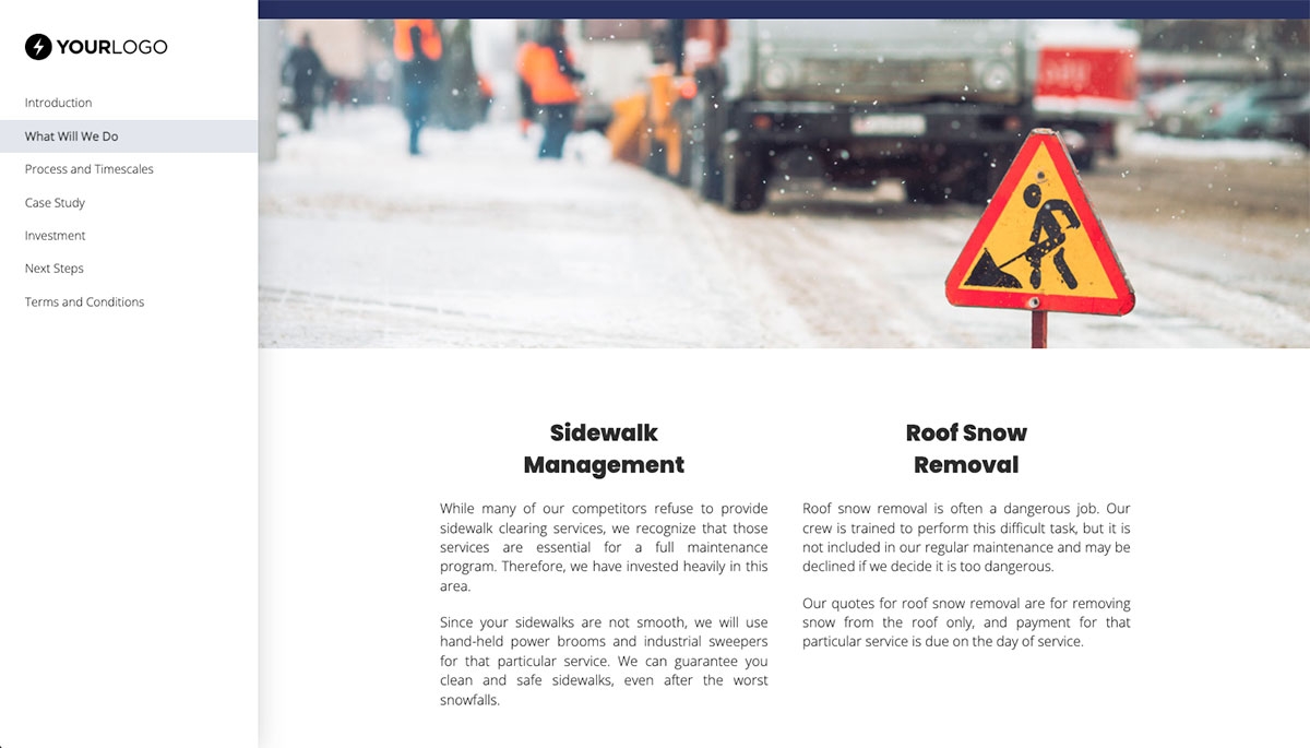 Snow Removal Proposal Template Slide 3