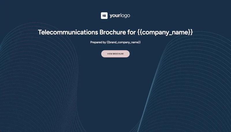 Telecommunications Brochure Template