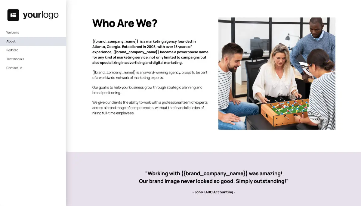 Agency Brochure Template Slide 3