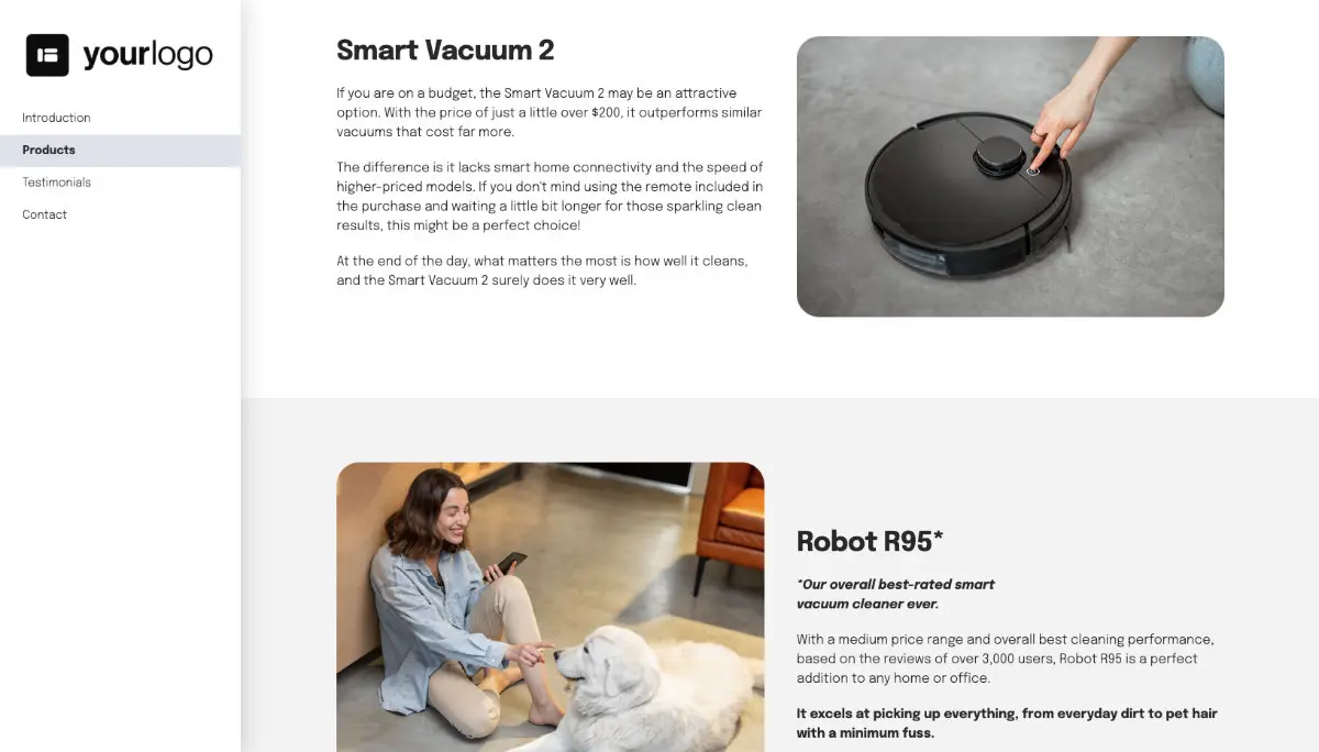 Product Brochure Template - Use your own colours, copy and images