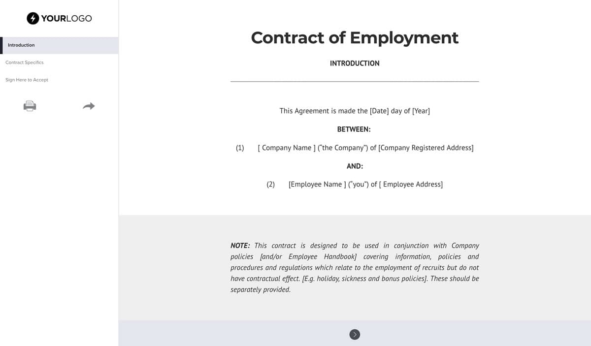 free employment contract template uk better proposals