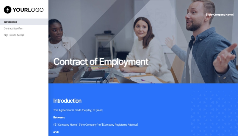 Employment Contract Template (UK) Slide 2