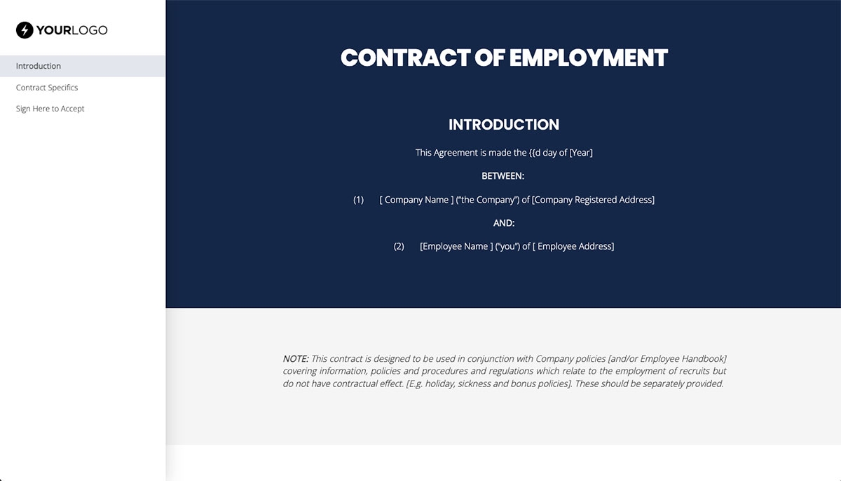 Employment Contract Template (UK) Slide 2