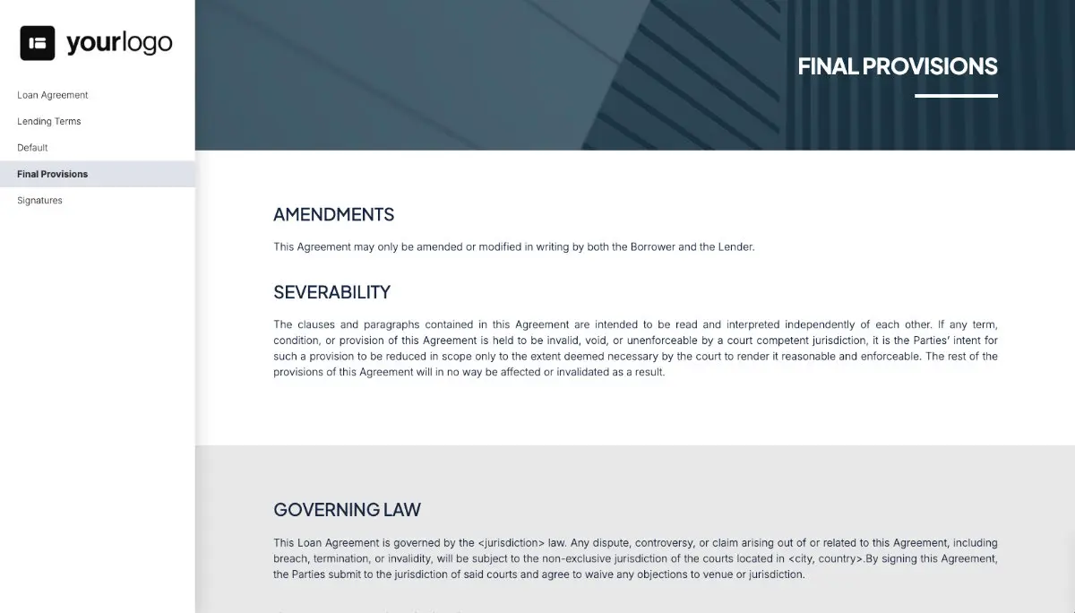 Simple Loan Agreement Template Slide 5
