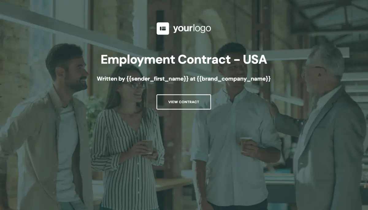 Employment Contract Template (US) - Visually Stunning Cover