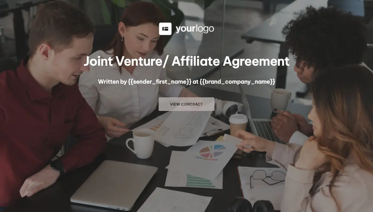 Joint Venture Agreement Template (UK) - Visually Stunning Cover
