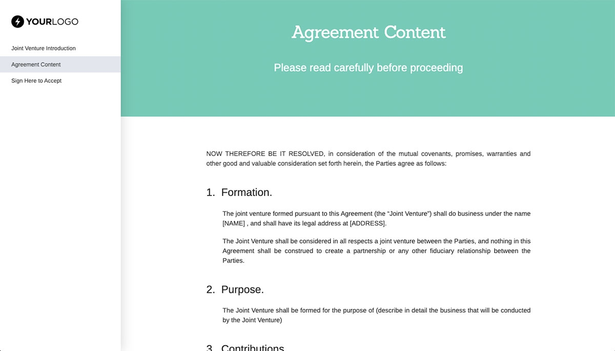 Joint Venture Agreement Template (UK) - The Contract