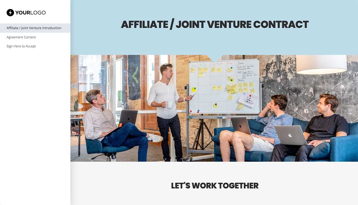contractual joint venture agreement template