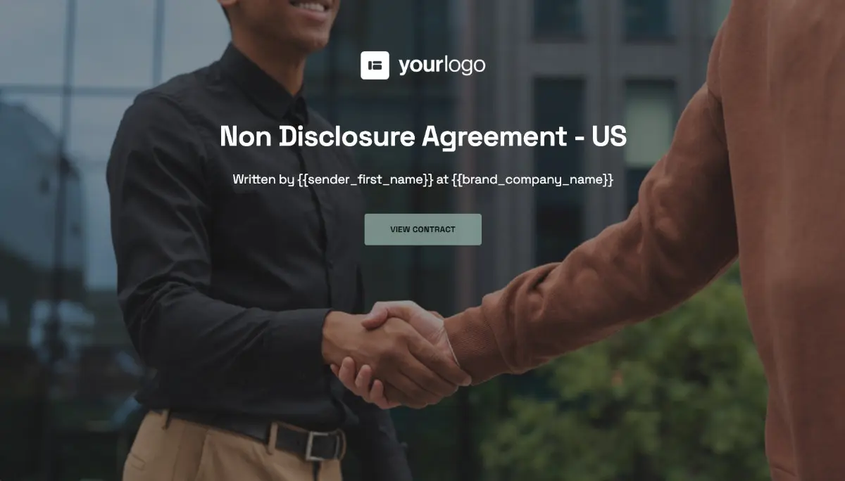 Non Disclosure Agreement Template (US) Slide 1
