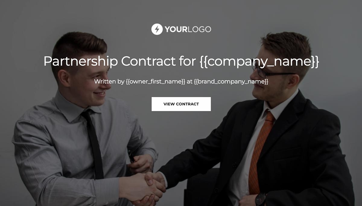 Partnership Contract Template (UK) Slide 1