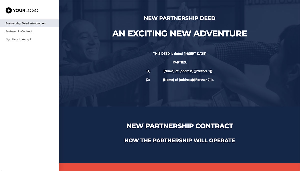 Partnership Contract Template (UK) Slide 2