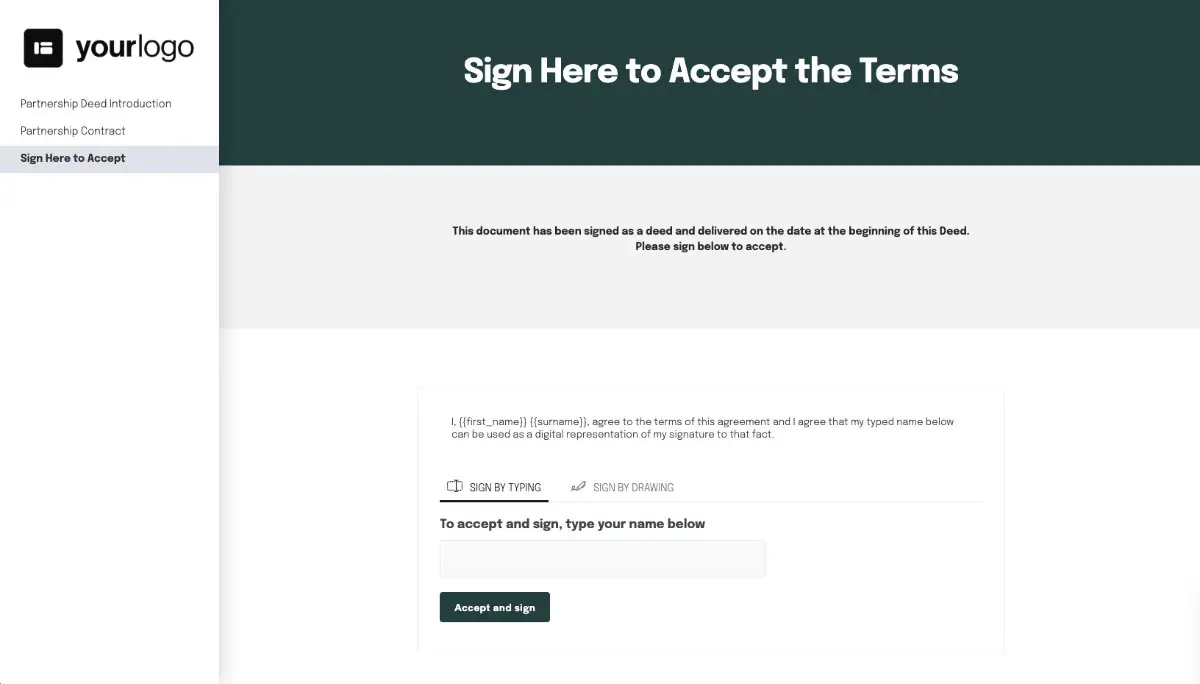 Partnership Contract Template (UK) - Legally Binding Digital Signatures
