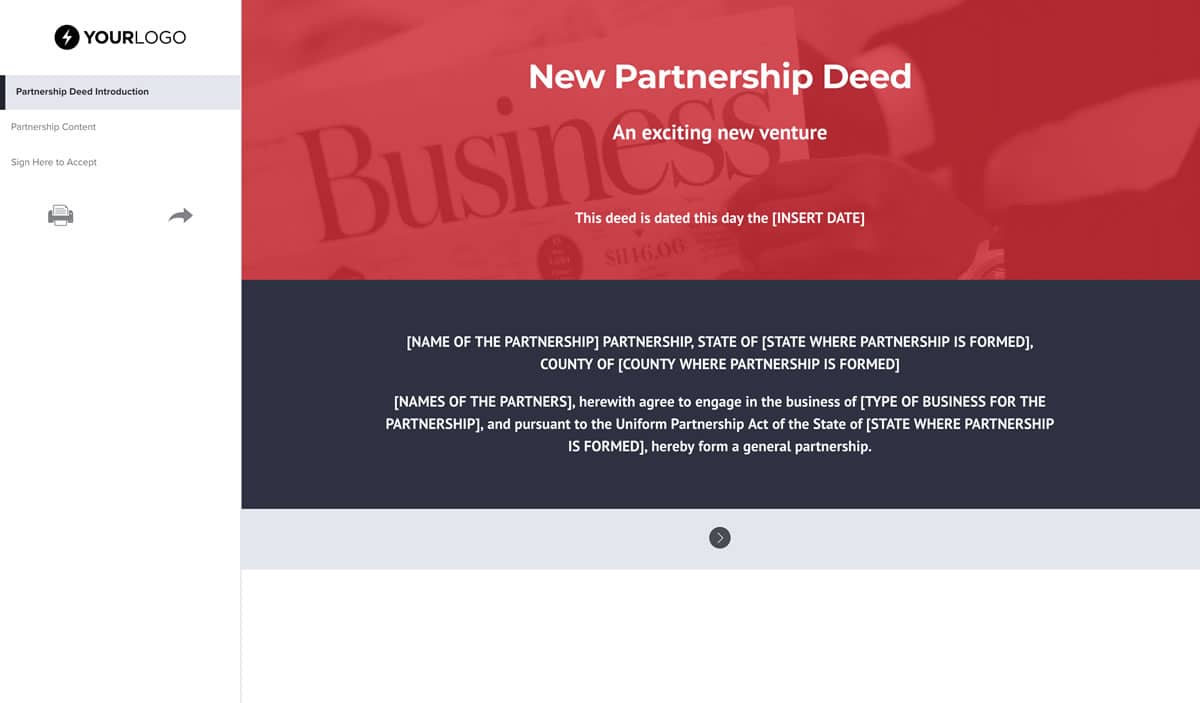 Proposals Free Template Contract - Partnership Better