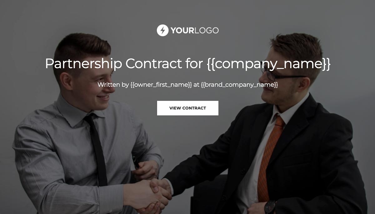 Partnership Contract Template (US) - Visually Stunning Cover