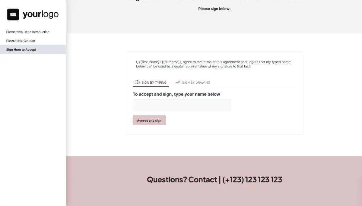 Partnership Contract Template (US) Slide 4