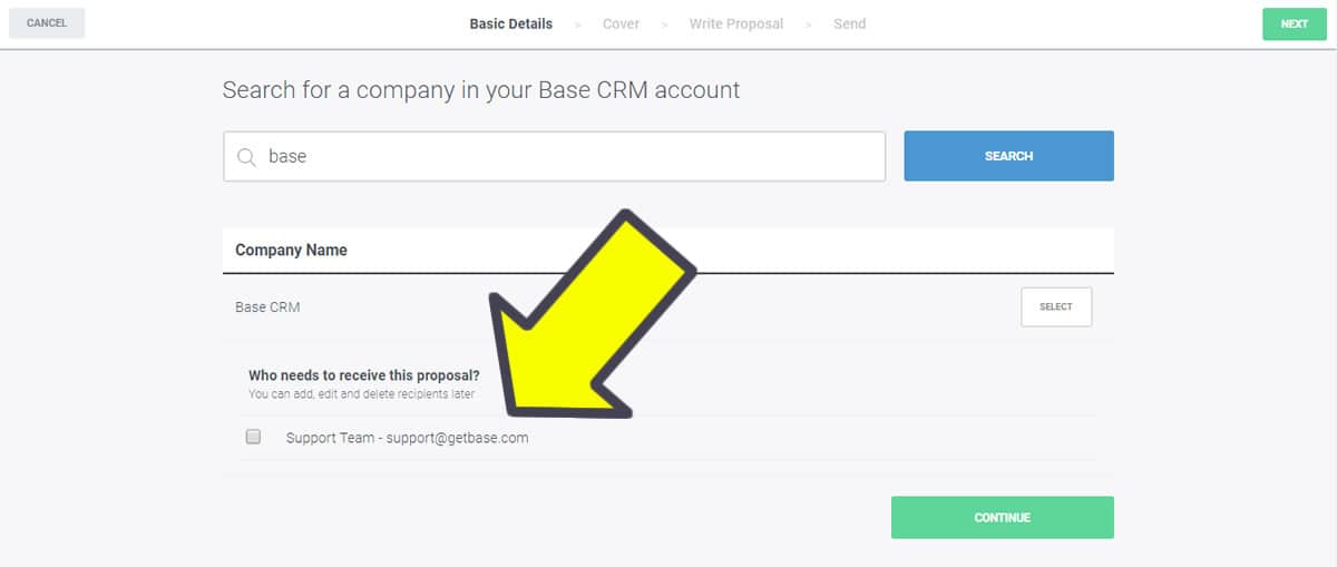 Connect Base to Better Proposals - Step2