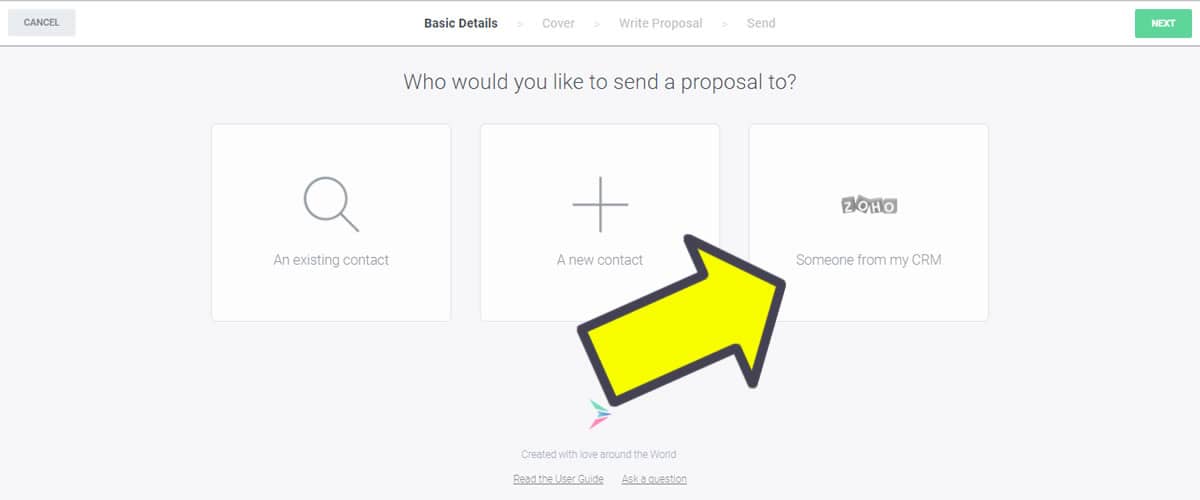 Connect Zoho to Better Proposals - Step1