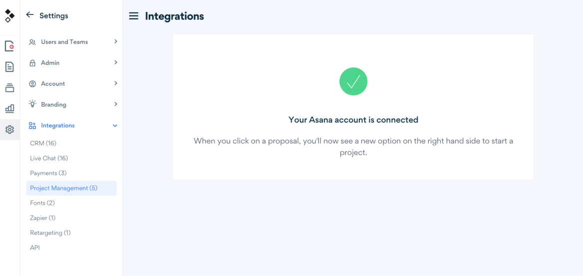 Connect Asana to Better Proposals - Step1