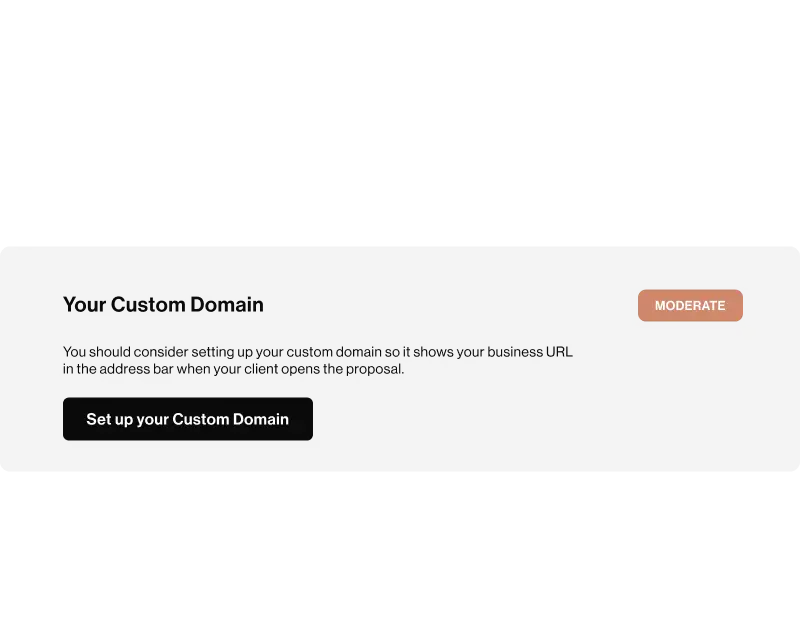 Document Checker reviews your proposal and suggests changes based on what has helped proposals in your industry get signed