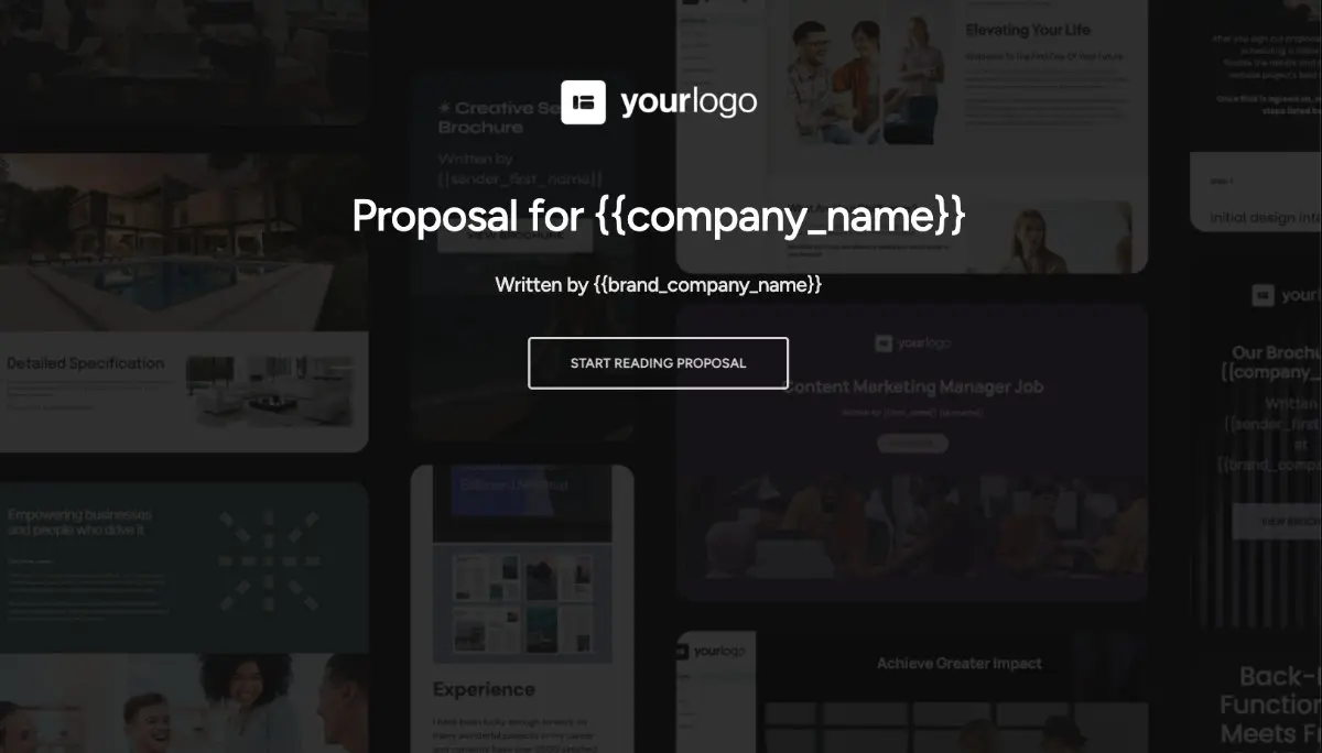 Better Proposals Product Proposal Template - Visually attractive cover