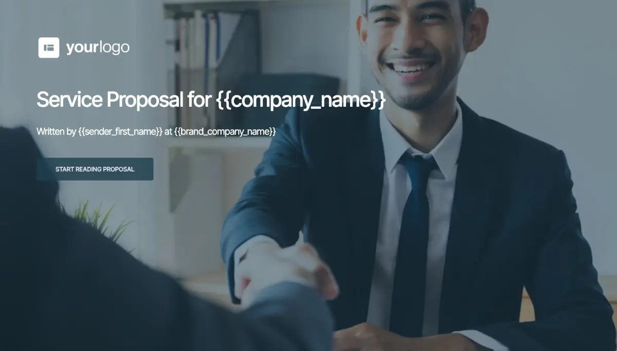 General Service Proposal Template - Deep Blue Slide 1