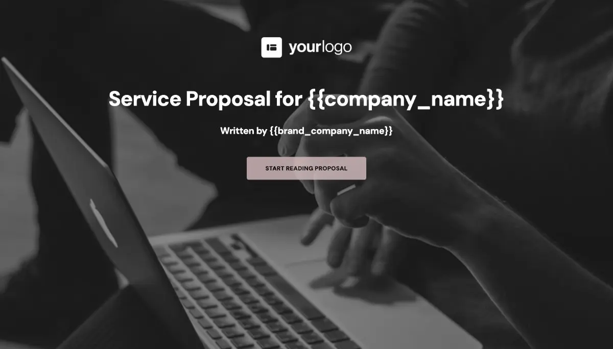 General Service Proposal Template - Pink - Stunning cover