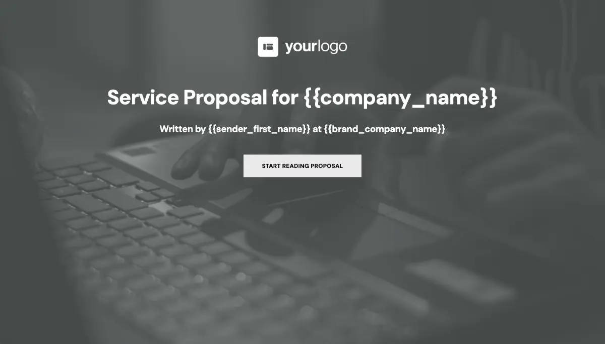 General Service Proposal Template - Gray Slide 1