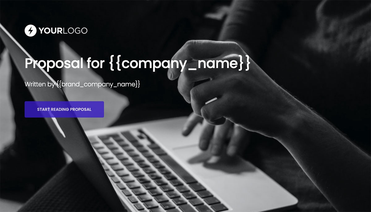 Free General Product Proposal Template - Dark Purple