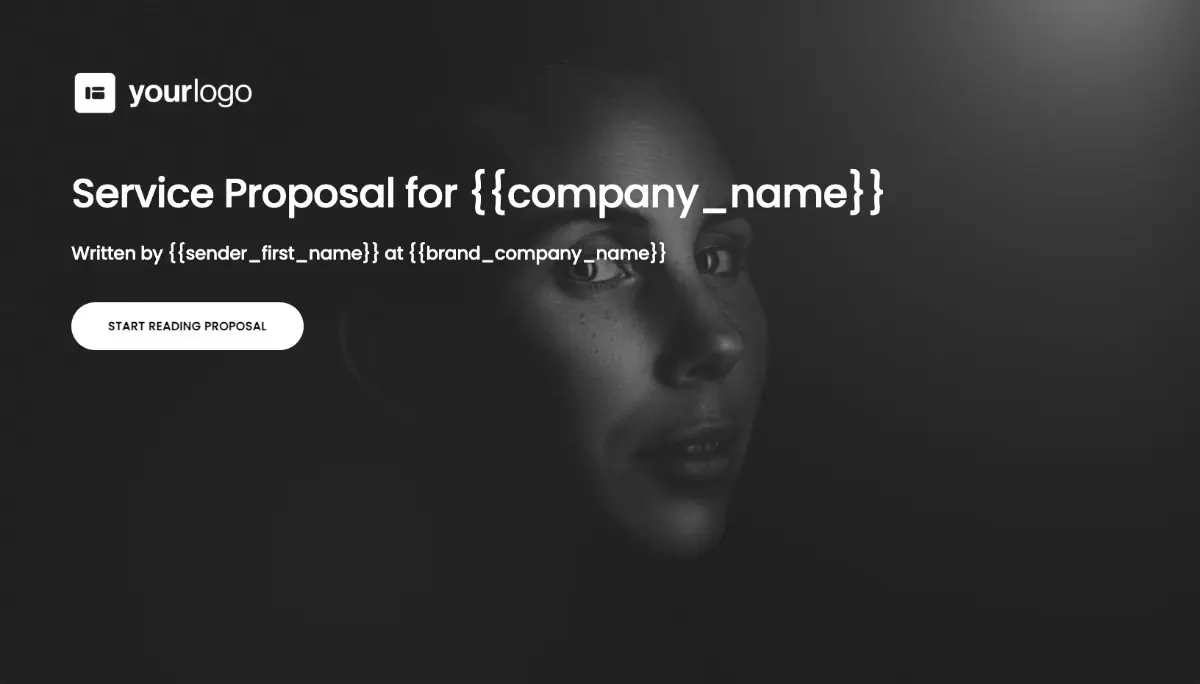 General Service Proposal Template - Deep Gray - Stunning cover