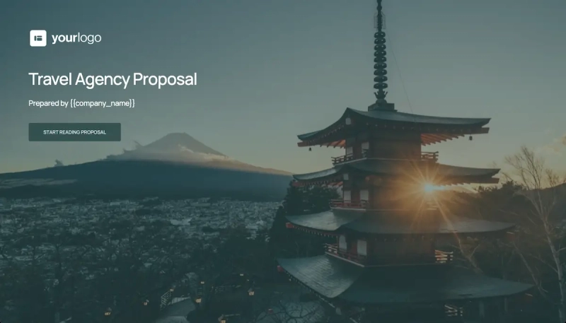 Travel Agency Proposal Template - Visually stunning cover