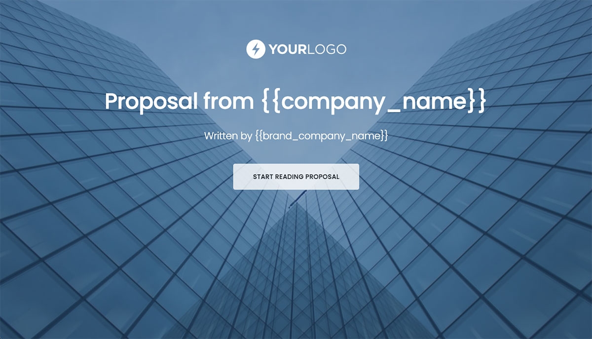 General Product Proposal Template - Medium Blue - Beautiful cover