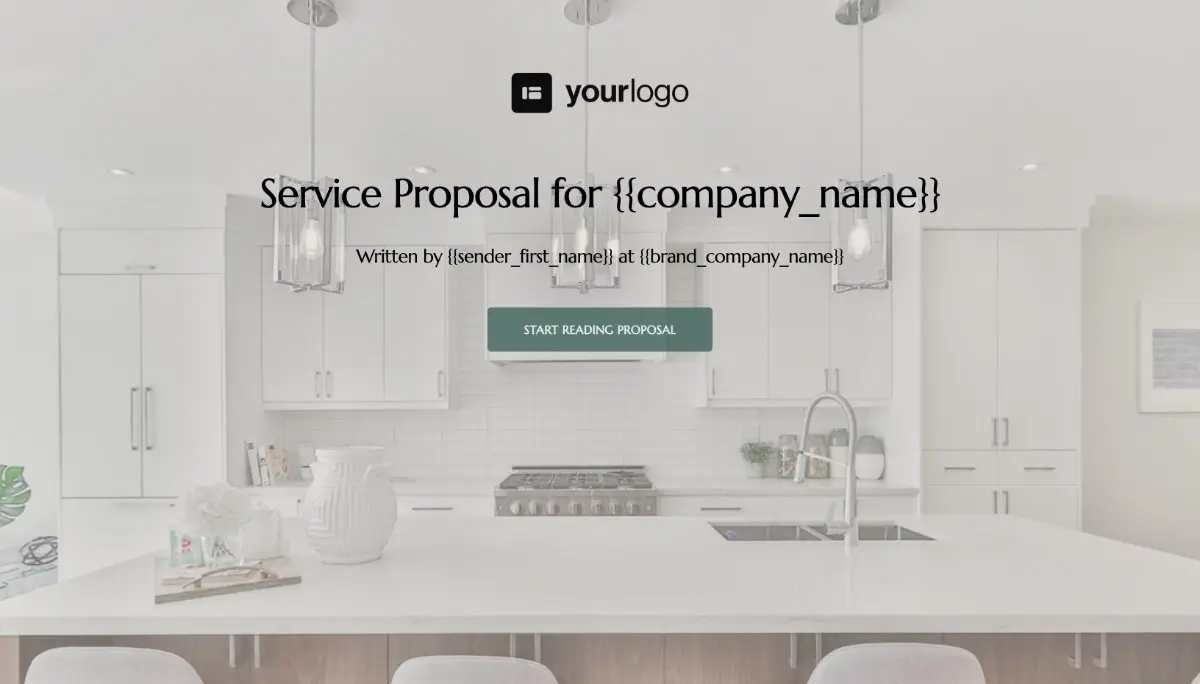 General Service Proposal Template - Green Brown Slide 1