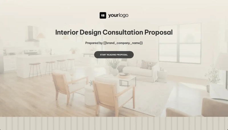 Interior Design Consultation Proposal Template