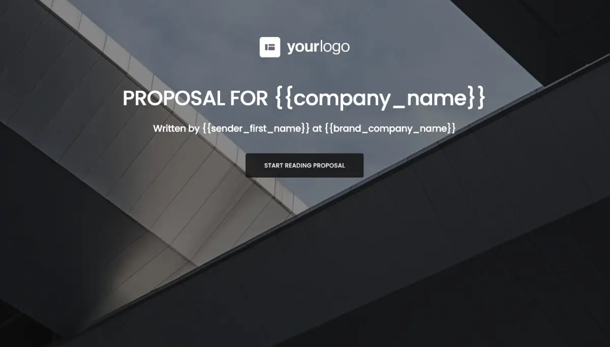 General Product Proposal Template - Black - Beautiful cover