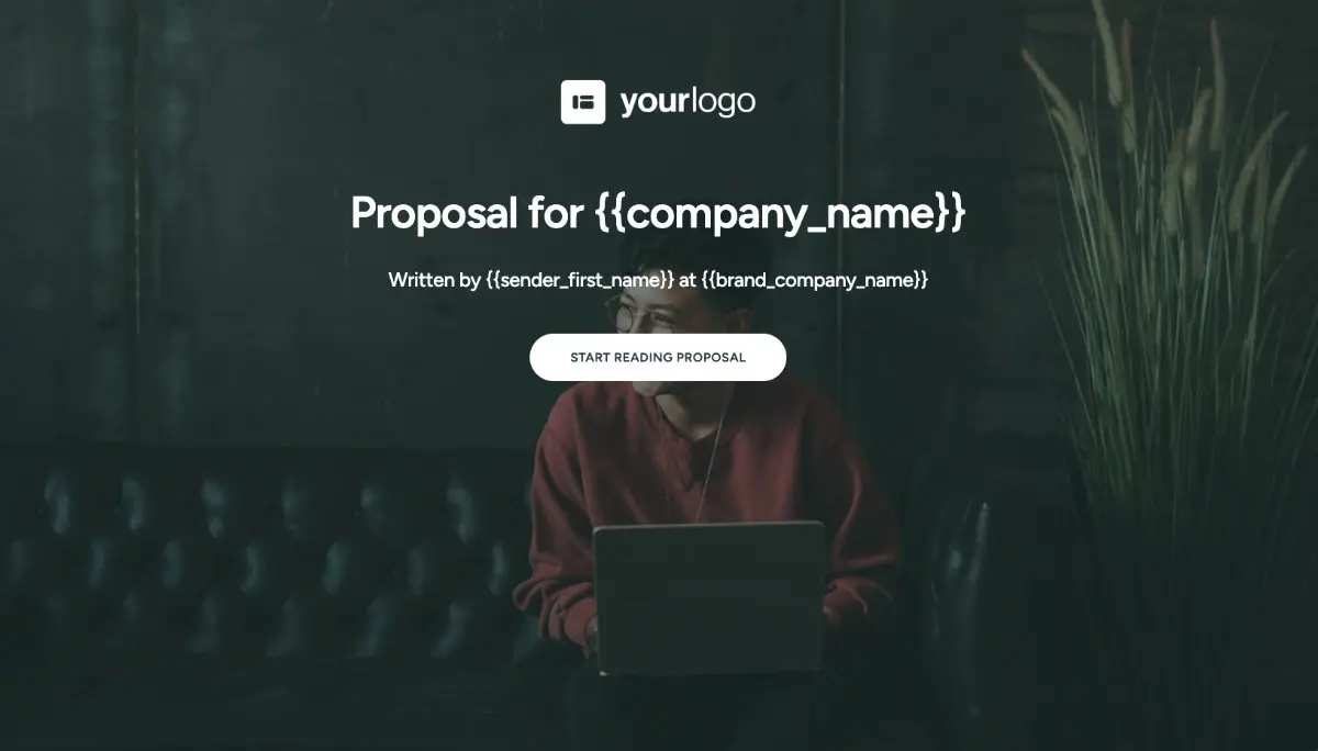 General Product Proposal Template - Dark Green - Beautiful cover
