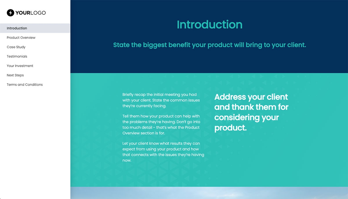 General Product Proposal Template - Cyan - Introduction