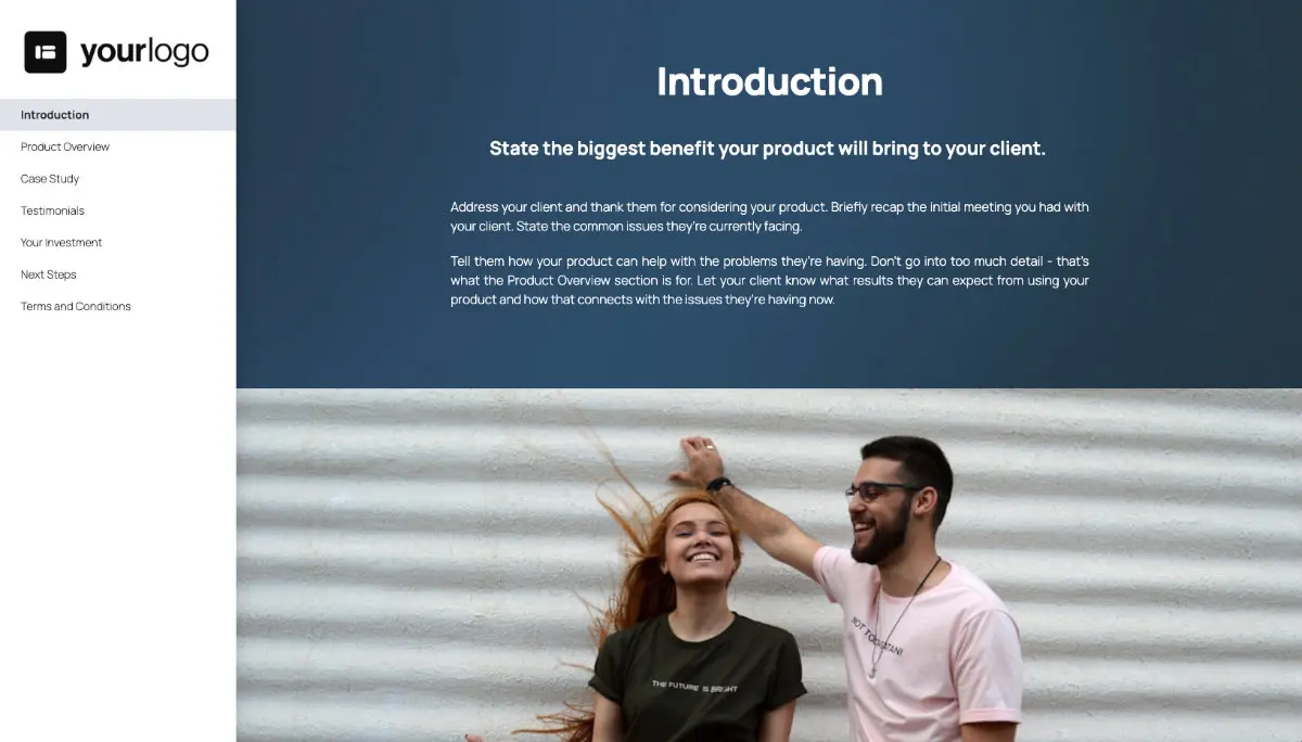 General Product Proposal Template - Deep Blue - Introduction