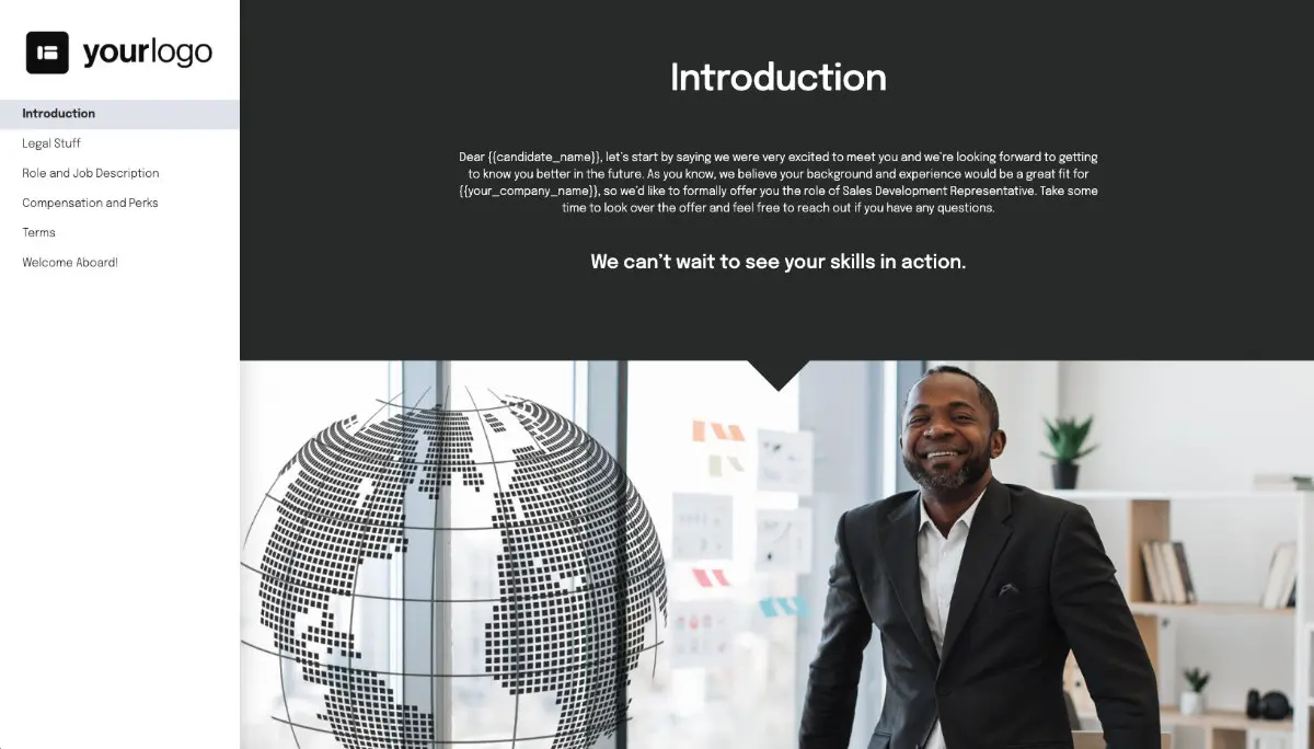 Sales Development Representative Job Offer Template - Pre-Written Introduction