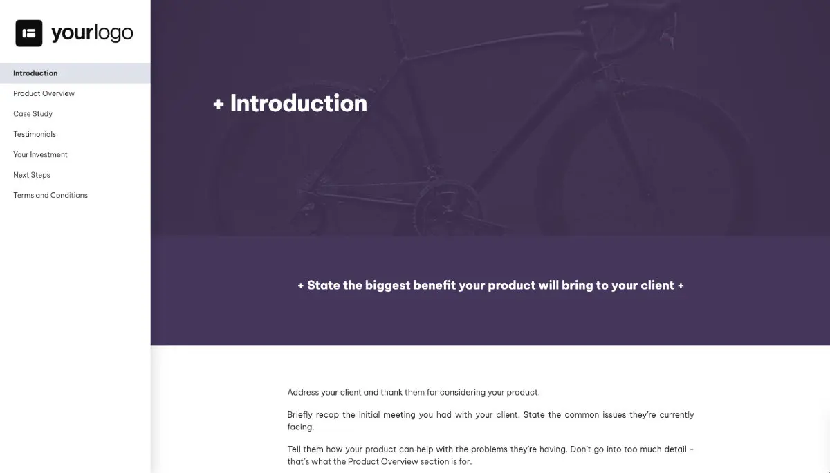 General Product Proposal Template - Dark Purple - Introduction