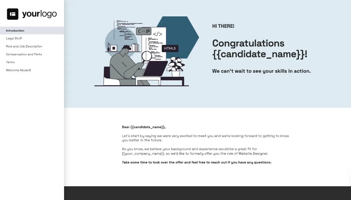 Website Designer Job Offer Template Slide 2