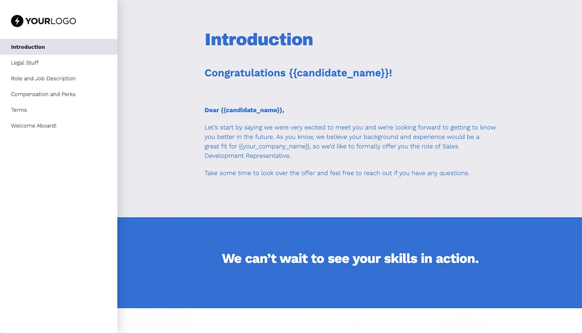 Sales Development Representative Job Offer Template - Pre-Written Introduction