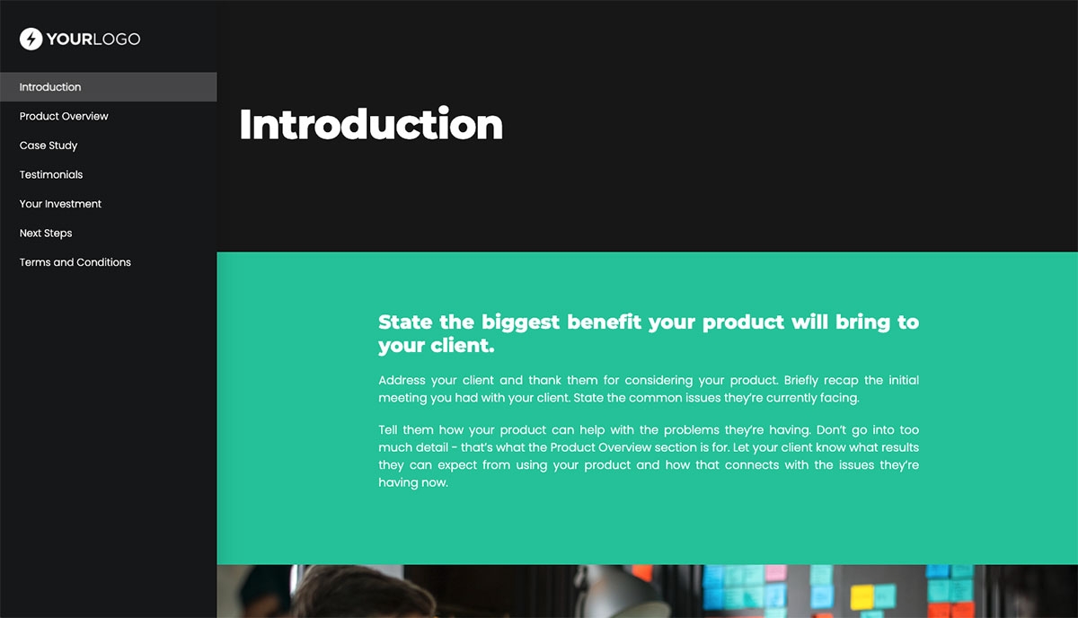 General Product Proposal Template - Dark Purple - Introduction