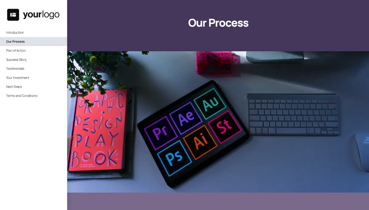 General Service Proposal Template - Purple Slide 3
