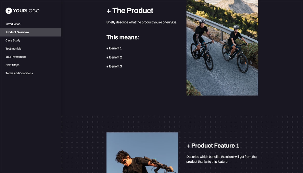 General Product Proposal Template - Dark Purple - Product overview