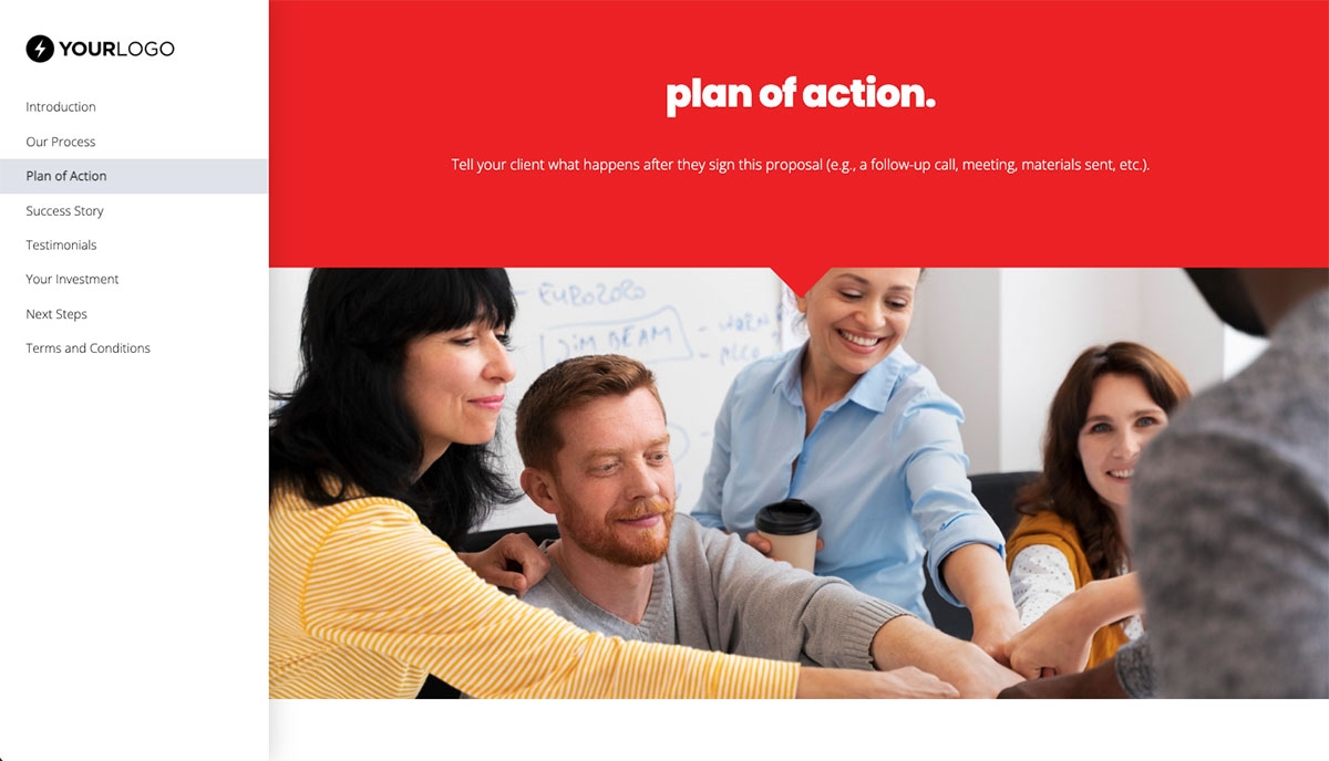 General Service Proposal Template - Bright Red - Presenting your plan of action