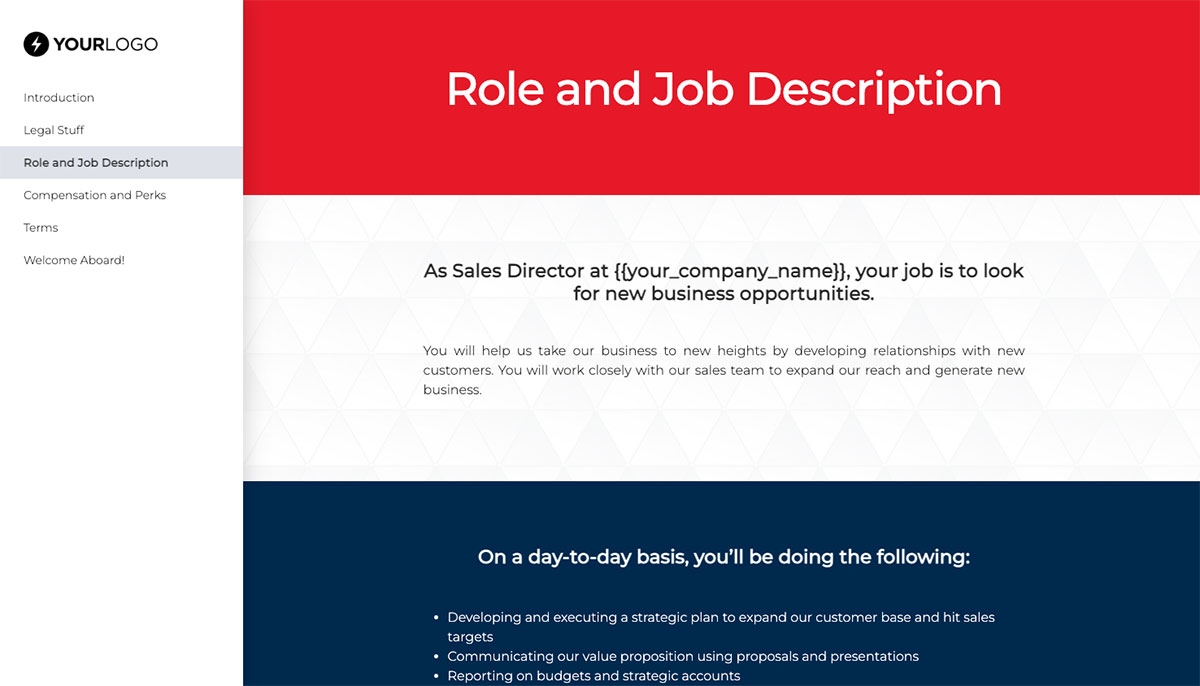 Sales Director Job Offer Template - Pre-Written Job Description