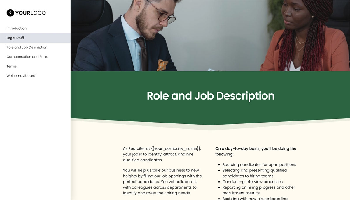 Recruiter Job Offer Template - Pre-Written Job Description