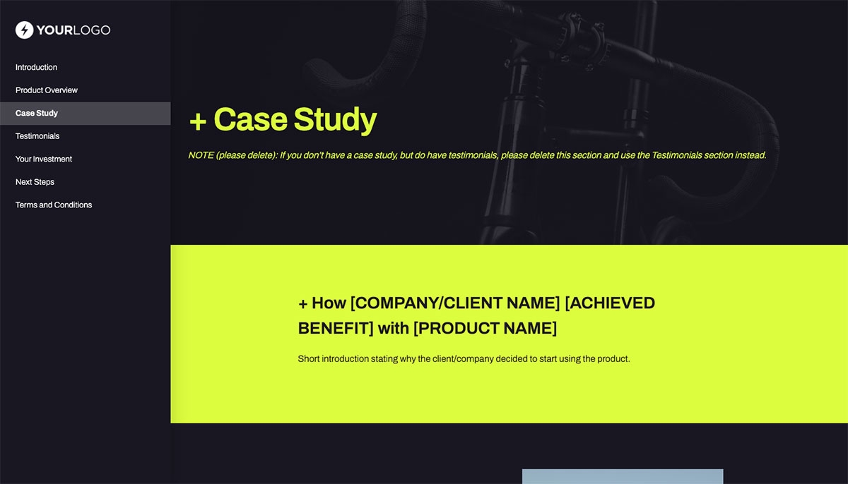 General Product Proposal Template - Dark Purple - A case study